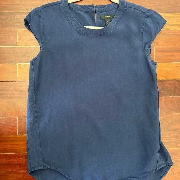 J. Crew linen cap sleeve blouse - Picture 3 of 4